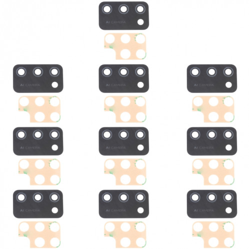 Pour Samsung Galaxy M02S SM-M025 Objectif de caméra arrière 10pcs SH2715554-04