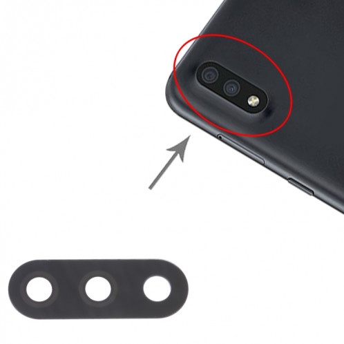 Pour Samsung Galaxy M01 SM-M015 Objectif de caméra arrière 10pcs SH2723917-04
