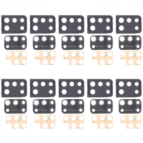 Pour Samsung Galaxy M31 / Galaxy M31 Prime SM-M315 10pcs Couvercle d'objectif d'appareil photo (Noir) SH730B1276-04