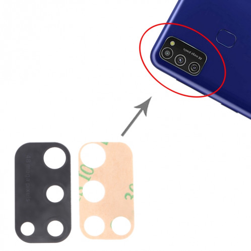 Pour Samsung Galaxy M21 SM-M215 Objectif de caméra arrière 10pcs SH274490-04
