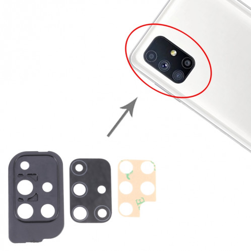 Pour Samsung Galaxy M51 SM-M515 10 pièces couvercle d'objectif d'appareil photo SH747B1018-04