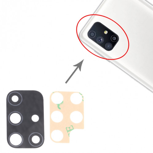 Pour Samsung Galaxy M51 SM-M515 Objectif de caméra arrière 10pcs SH2748235-04