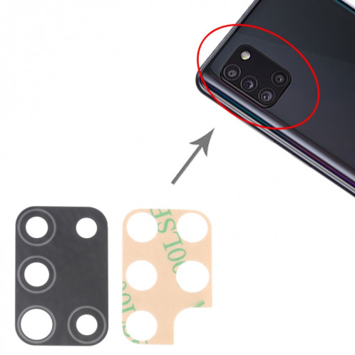 Pour Samsung Galaxy A31 SM-A315 Objectif de caméra arrière 10pcs SH27501966-04
