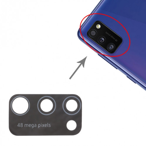 Pour Samsung Galaxy A41 SM-A415 Objectif de caméra arrière 10pcs SH27601460-04