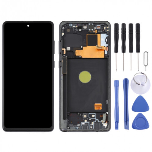 Écran LCD Super AMOLED d'origine pour Samsung Galaxy Note10 Lite Assemblage complet du numériseur avec cadre (Noir) SH772B1528-06