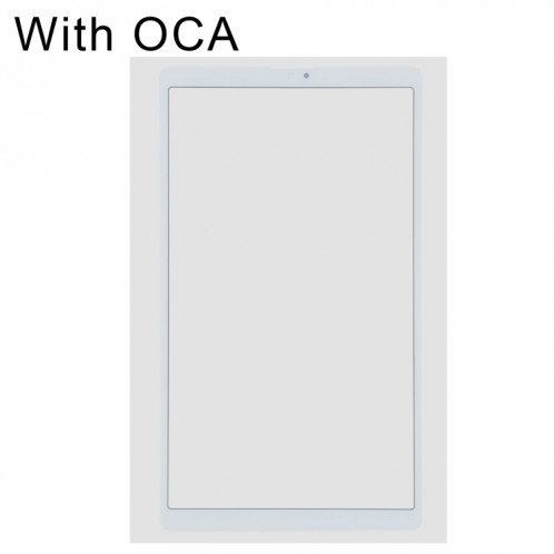Pour Samsung Galaxy Tab A7 Lite SM-T225 LTE Lentille extérieure en verre avec adhésif OCA optiquement transparent (blanc) SH943W449-06