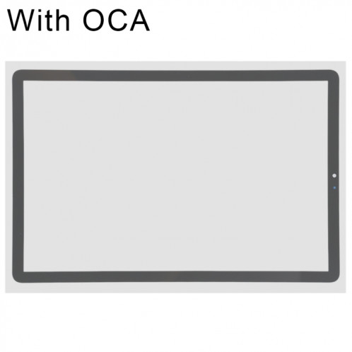 Pour Samsung Galaxy Tab S5e SM-T720 / SM-T725 Lentille extérieure en verre avec adhésif OCA optiquement transparent (noir) SH955B441-06