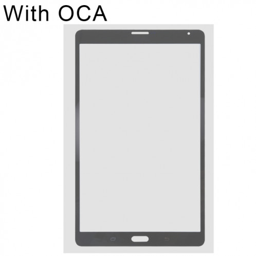 Pour Samsung Galaxy Tab S 8.4 LTE / T705 Lentille extérieure en verre avec adhésif OCA optiquement transparent (noir) SH59BL1973-06