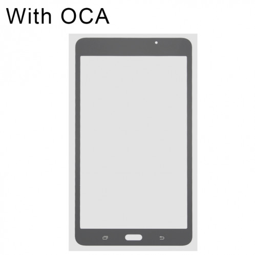 Pour Samsung Galaxy Tab A 7.0 (2016) / T280 Lentille extérieure en verre avec adhésif OCA optiquement transparent (noir) SH62BL1013-06
