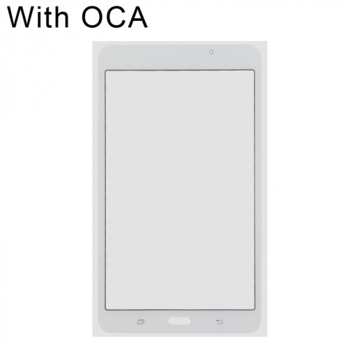 Pour Samsung Galaxy Tab A 7.0 (2016) / T280 Lentille extérieure en verre avec adhésif OCA optiquement transparent (blanc) SH62WL316-06