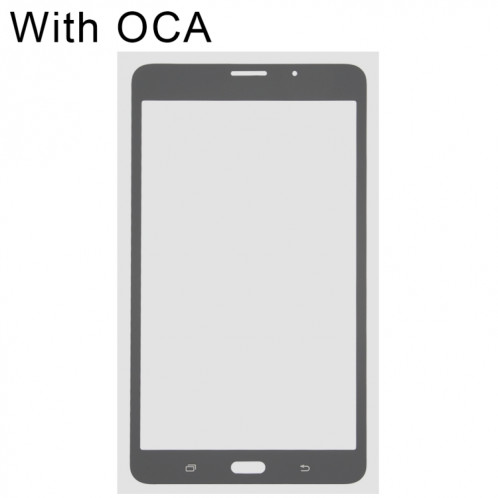 Pour Samsung Galaxy Tab A 7.0 LTE (2016) / T285 Lentille extérieure en verre avec adhésif OCA optiquement transparent (noir) SH63BL1066-06