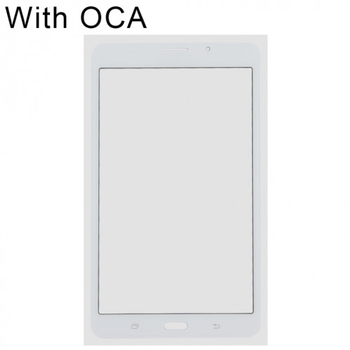 Pour Samsung Galaxy Tab A 7.0 LTE (2016) / T285 Lentille extérieure en verre avec adhésif OCA optiquement transparent (blanc) SH63WL531-06