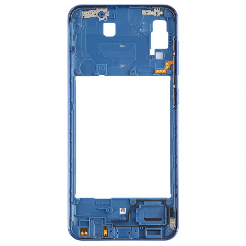 Plaque de lunette de cadre central pour Galaxy A30 SM-A305F / DS (bleu) SH984L568-06