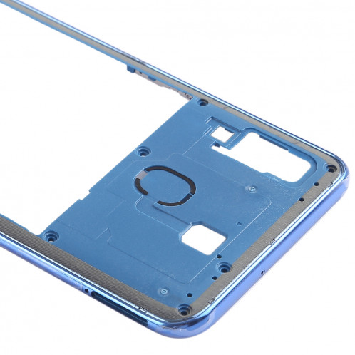 Plaque de lunette de cadre central pour Galaxy A30 SM-A305F / DS (bleu) SH984L568-06