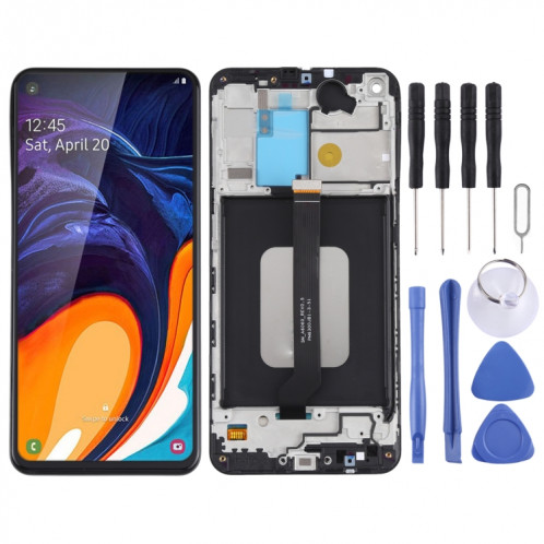 Écran LCD d'origine pour Samsung Galaxy A60 SM-A606 Digitizer Full Assembly avec Frame (Noir) SH007B598-06