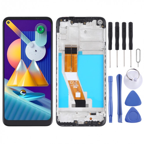 Écran LCD d'origine pour Samsung Galaxy M11 SM-M115 Digitizer Assemblage complet avec cadre (Noir) SH012B183-06