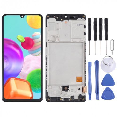 Écran LCD Super AMOLED d'origine pour Samsung Galaxy A41 SM-A415 Assemblage complet du numériseur avec cadre (Noir) SH015B1074-06