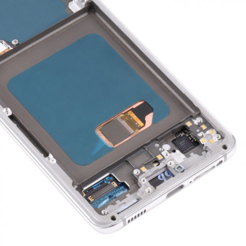 Écran LCD Super AMOLED d'origine pour Samsung Galaxy S21 4G/S21 5G SM-G990 SM-G991 Assemblage complet du numériseur avec cadre (Argent) SH045S1381-05