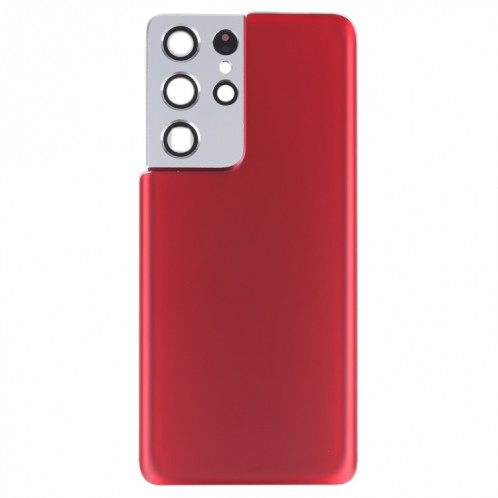 Couverture arrière de la batterie avec couvercle de la lentille de caméra pour Samsung Galaxy S21 Ultra 5G (rouge) SH67RL1545-06