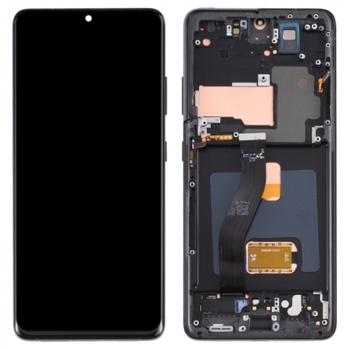 Écran LCD Super AMOLED d'origine pour Samsung Galaxy S21 Ultra 5G SM-G998B Assemblage complet du numériseur avec cadre (Noir) SH074B345-05