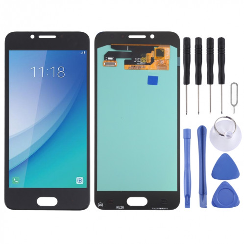 Écran LCD OLED pour Samsung Galaxy C5 Pro SM-C5010 avec assemblage complet du numériseur (noir) SH83BL1684-06