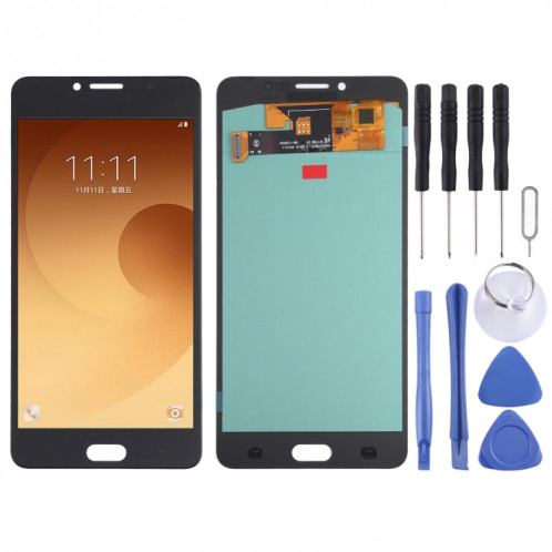 Écran LCD OLED pour Samsung Galaxy C9 Pro SM-C9000/C900 avec assemblage complet du numériseur (Noir) SH84BL1388-06