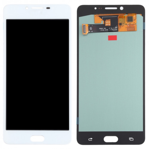 Écran LCD OLED pour Samsung Galaxy C9 Pro SM-C9000/C900 avec assemblage complet du numériseur (Blanc) SH084W702-06