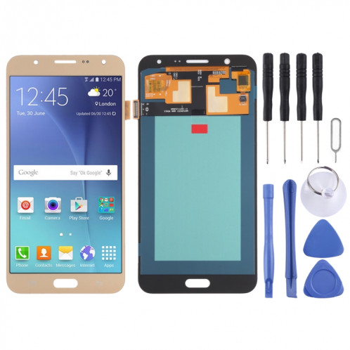 Écran LCD OLED pour Samsung Galaxy J7 SM-J700 avec assemblage complet du numériseur (or) SH85JL404-06