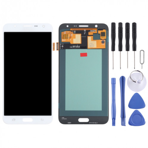 Écran LCD OLED pour Samsung Galaxy J7 SM-J700 avec assemblage complet du numériseur (Blanc) SH85WL1889-06