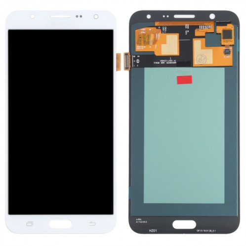 Écran LCD OLED pour Samsung Galaxy J7 SM-J700 avec assemblage complet du numériseur (Blanc) SH85WL1889-06