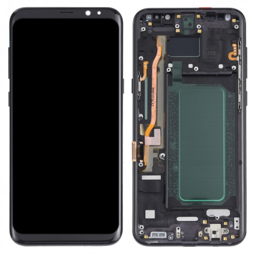 Écran LCD OLED pour Samsung Galaxy S8+ SM-G955 Assemblage complet du numériseur avec cadre (Noir) SH099B534-06