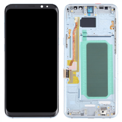 Écran LCD OLED pour Samsung Galaxy S8+ SM-G955 avec numériseur complet avec cadre (Bleu) SH099L828-06