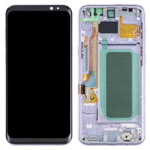 Écran LCD OLED pour Samsung Galaxy S8+ SM-G955 Assemblage complet du numériseur avec cadre (Violet) SH099P720-06
