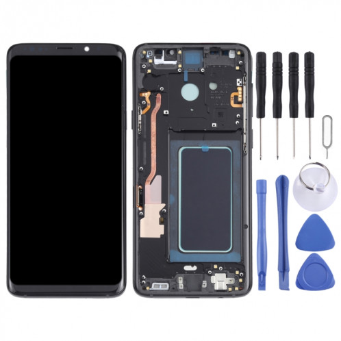 Écran LCD OLED pour Samsung Galaxy S9+ SM-G965 Assemblage complet du numériseur avec cadre (Noir) SH100B1861-06