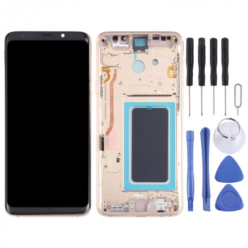 Écran LCD OLED pour Samsung Galaxy S9+ SM-G965 Assemblage complet du numériseur avec cadre (Or) SH100J387-06