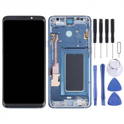 Écran LCD OLED pour Samsung Galaxy S9+ SM-G965 Assemblage complet du numériseur avec cadre (Bleu) SH100L454-06