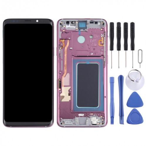 Écran LCD OLED pour Samsung Galaxy S9+ SM-G965 Assemblage complet du numériseur avec cadre (Violet) SH100P690-06