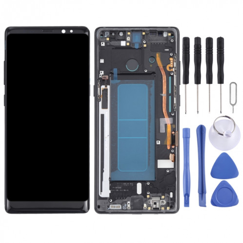 Écran LCD OLED pour Samsung Galaxy Note 8 SM-N950 Assemblage complet du numériseur avec cadre (Noir) SH101B848-06