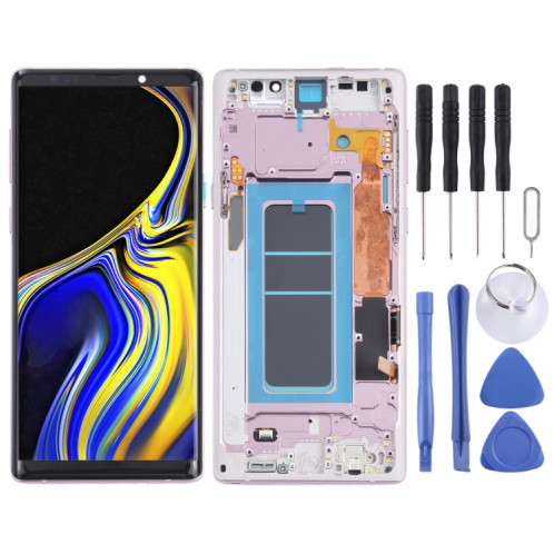 Écran LCD OLED pour Samsung Galaxy Note9 SM-N960 Assemblage complet du numériseur avec cadre (Violet) SH102P312-06