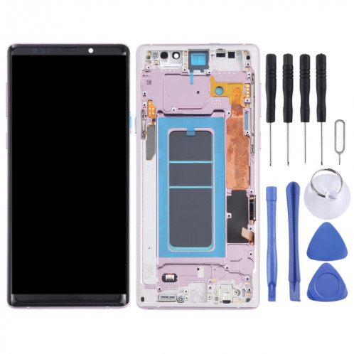 Écran LCD OLED pour Samsung Galaxy Note9 SM-N960 Assemblage complet du numériseur avec cadre (Violet) SH102P312-06