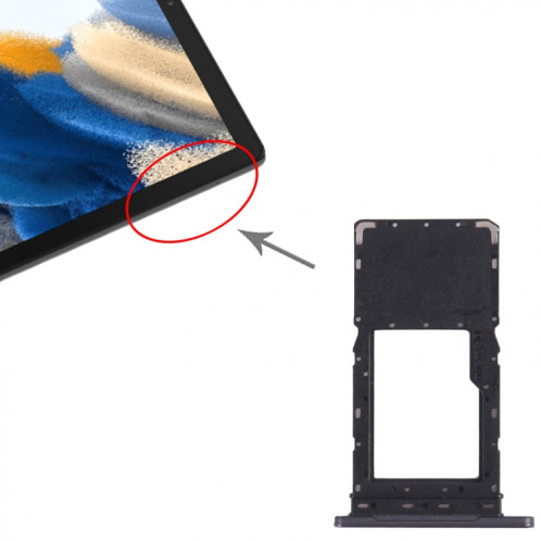 Plateau de carte Micro SD pour Samsung Galaxy Tab A8 10.5 (2021) SM-X200 / X205 (gris) SH179H510-04