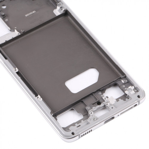 Pour Samsung Galaxy S21 5G SM-G991B plaque de lunette de cadre moyen (argent) SH226S1651-06