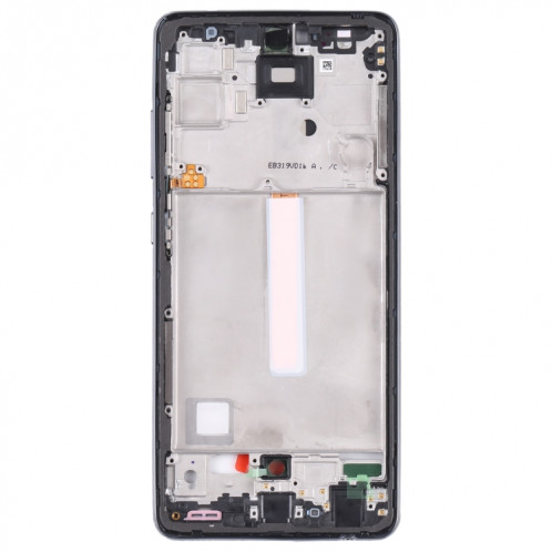 Pour Samsung Galaxy A52 5G SM-A526B plaque de lunette de cadre moyen (noir) SH228B1523-06