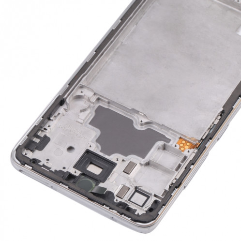 Pour Samsung Galaxy A52 5G SM-A526B plaque de lunette de cadre moyen (argent) SH228S1119-06