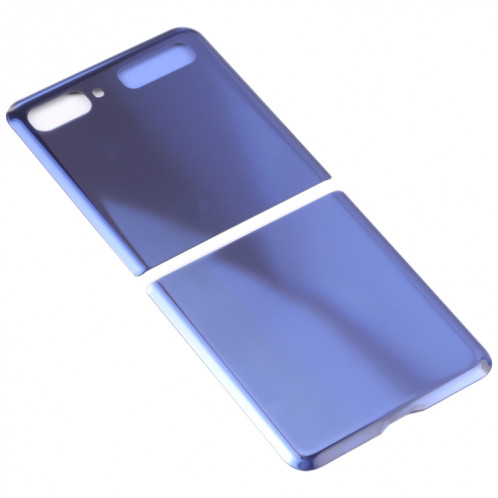 Coque arrière de batterie en verre pour Samsung Galaxy Z Flip 4G SM-F700 (bleu) SH232L1061-06