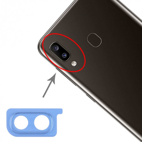 Pour Galaxy A20 10 pièces Couvercle d'objectif d'appareil photo (Bleu) SH288L46-05