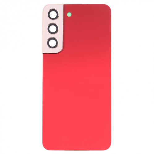Coque arrière de batterie pour Samsung Galaxy S22 5G SM-S901B avec cache d'objectif d'appareil photo (rouge) SH03RL181-06