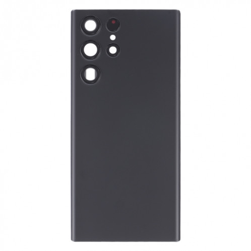 Coque arrière de batterie pour Samsung Galaxy S22 Ultra 5G SM-S908B avec cache d'objectif d'appareil photo (noir) SH04BL1410-06