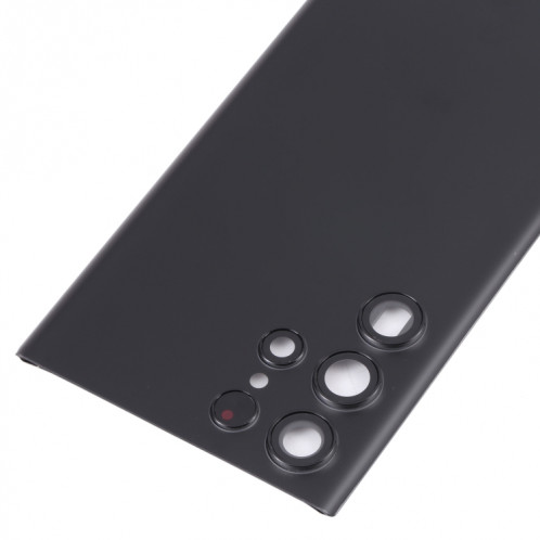 Coque arrière de batterie pour Samsung Galaxy S22 Ultra 5G SM-S908B avec cache d'objectif d'appareil photo (noir) SH04BL1410-06