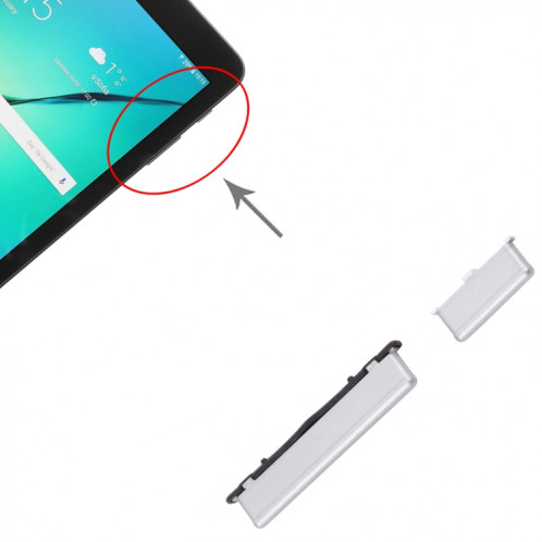 Bouton d'alimentation et bouton de commande de volume pour Samsung Galaxy Tab S3 9.7 SM-T820 / T823 / T825 / T827 (argent) SH306S115-04